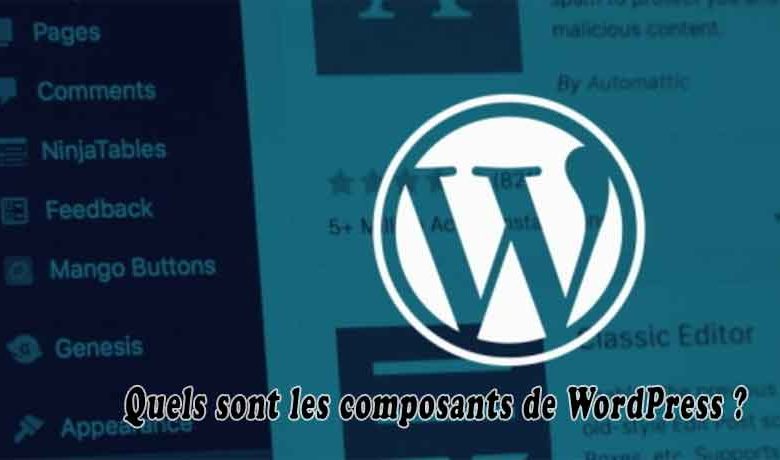 Quels sont les composants de WordPress ?