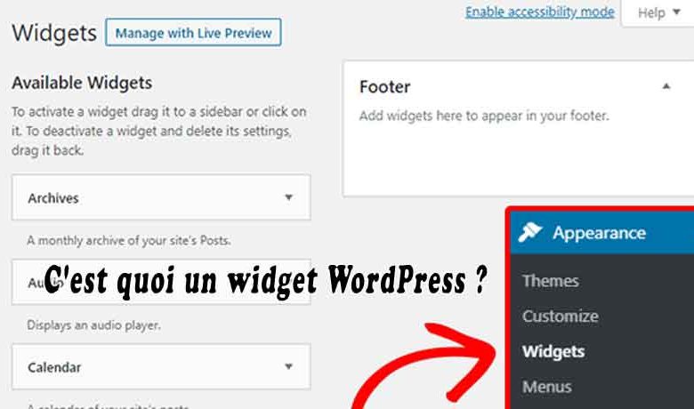 C'est quoi un widget WordPress ?