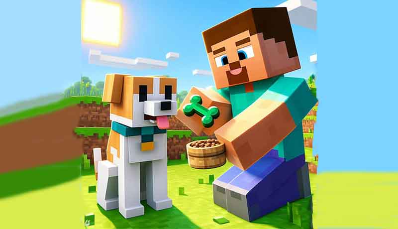 Comment donner à manger à un chien dans Minecraft?