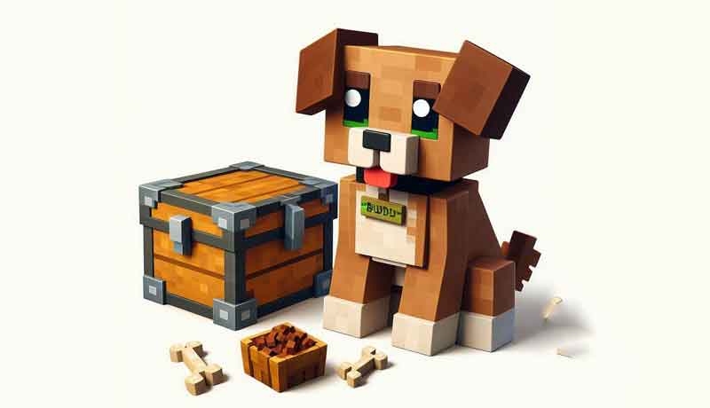 Comment donner un nom à un chien Minecraft?